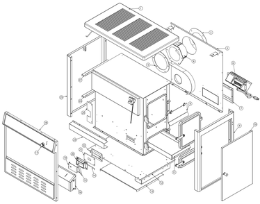 Repair Parts 1 Diagram and Parts List for US2941EB  US Stove Company Industrial Fan / Circulator